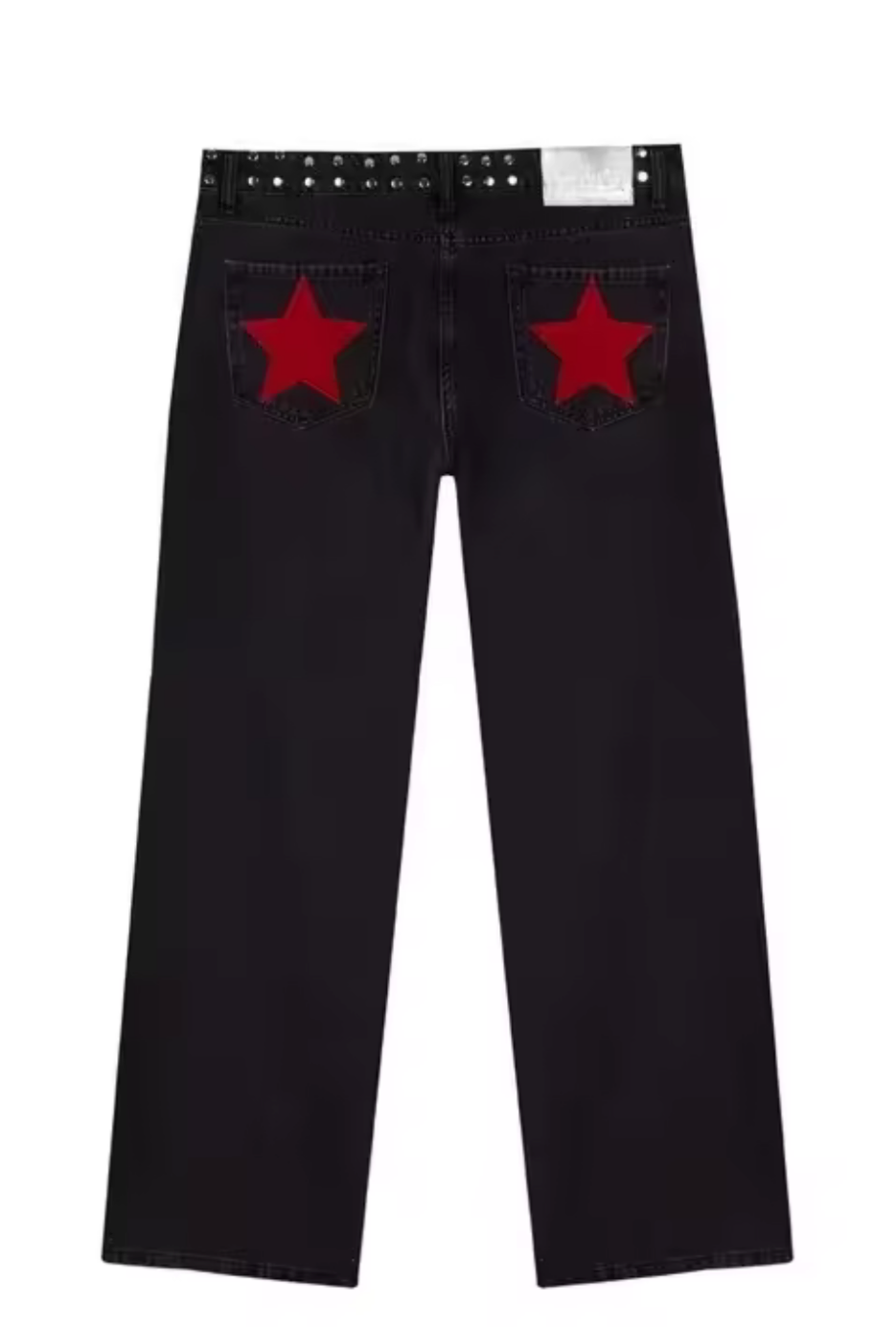 Jeans negros con estrellas rojas