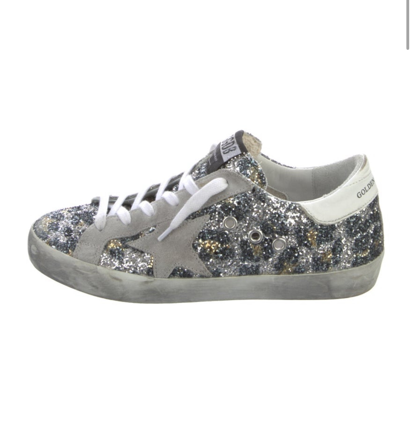 Golden goose cheetah print silver