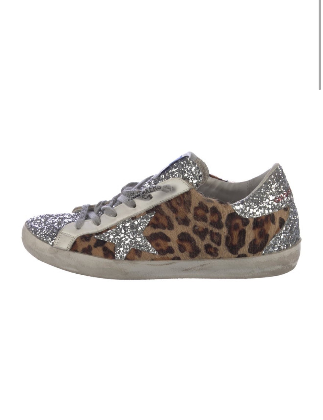 Golden goose glitter cheetah print