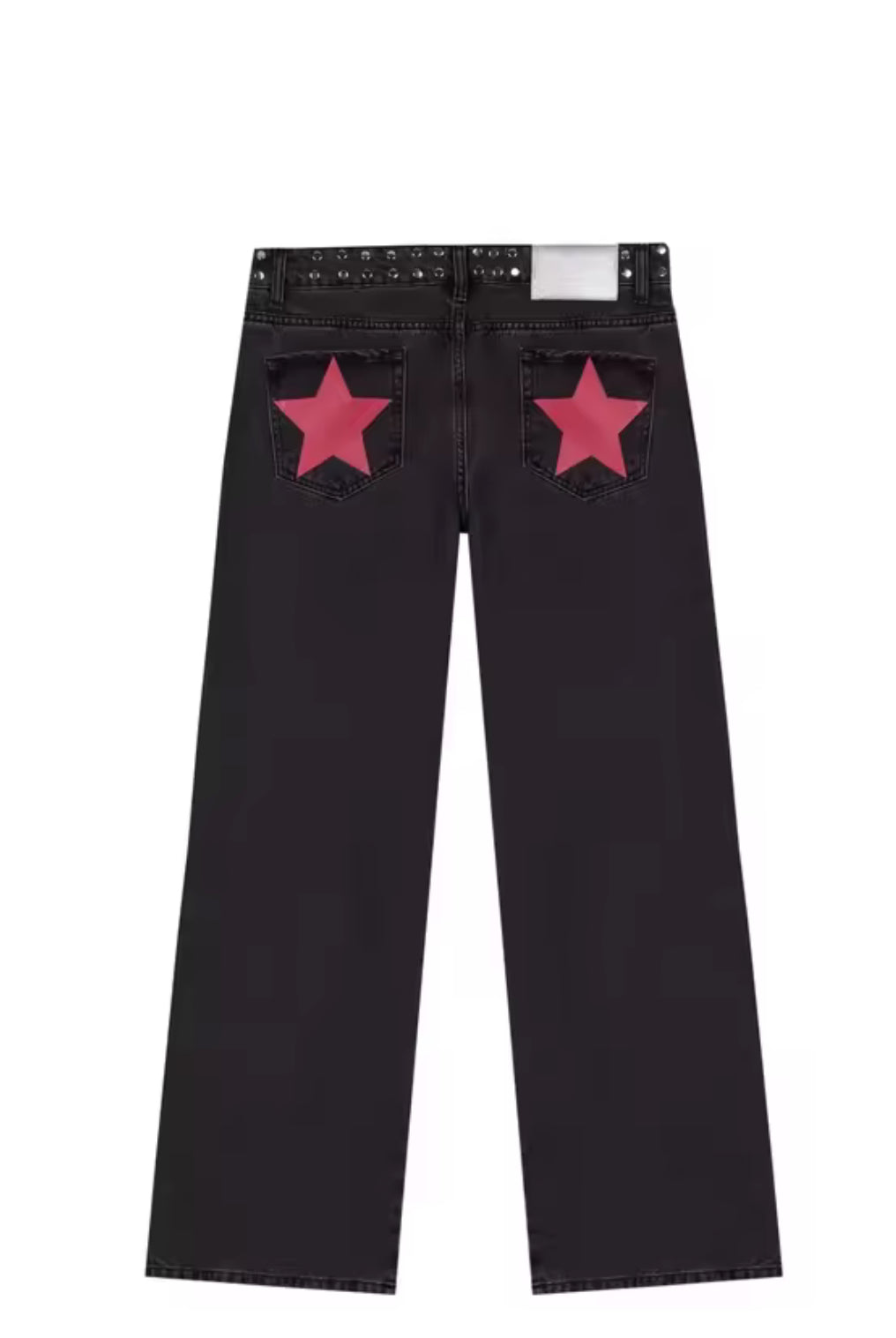 Jeans negros con estrellas rosadas