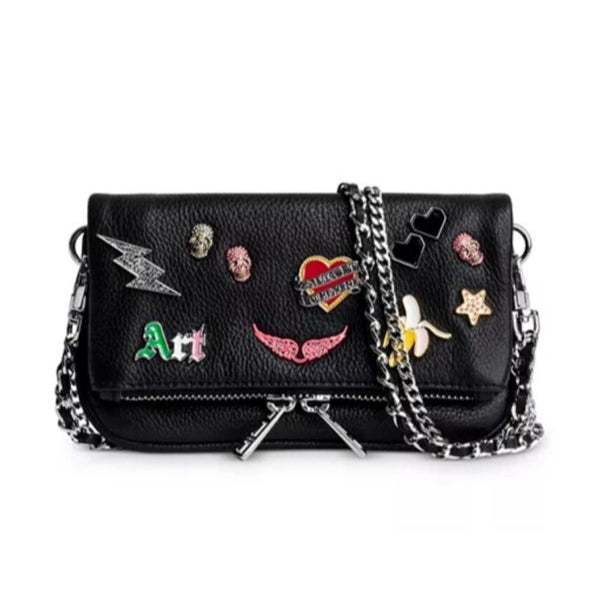 Rock Nano black bag with pins