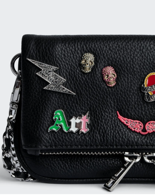 Rock Nano black bag with pins
