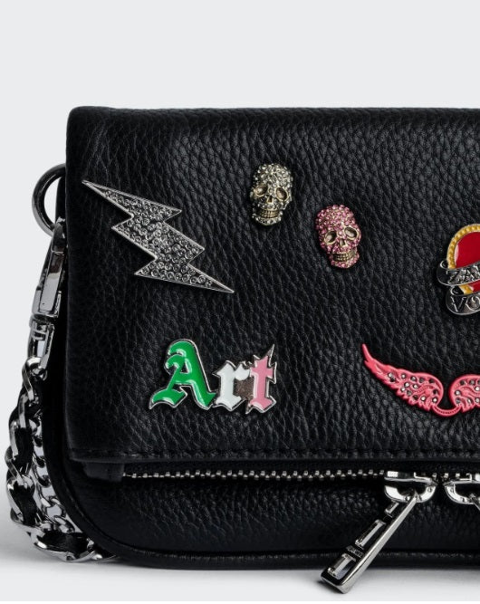 Rock Nano black bag with pins